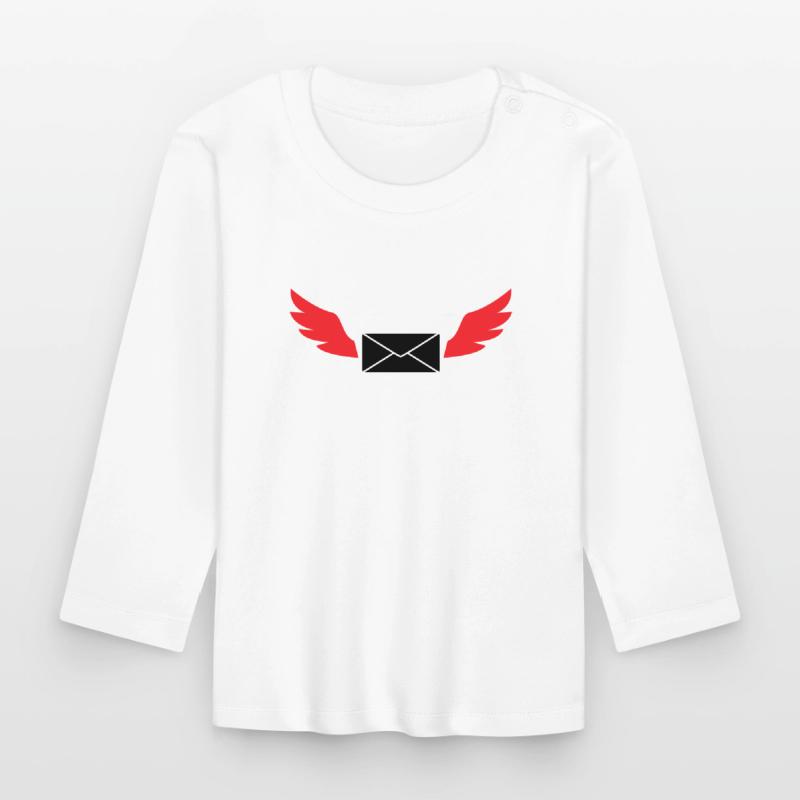 Express Mail Envelope Winged Post Organic Baby Long Sleeve T-Shirt