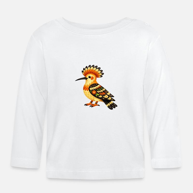Dudek coloré dans le style folklorique - T-shirt manches longues bio Bébé - blanc