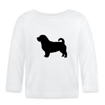 Norfolk Terrier silhouette - Organic Baby Long Sleeve T-Shirt - white - Front