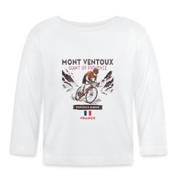 Mont Ventoux Cycling - Road Bike Design - Organic Baby Long Sleeve T-Shirt - white - Front