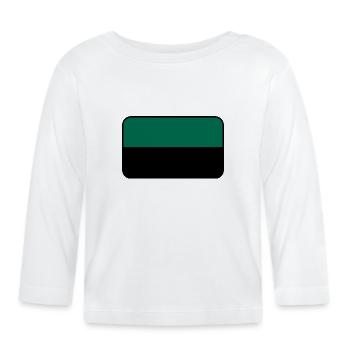 Texel-Flaggenlogo – Inselkleidung - Baby Bio-Langarmshirt - Weiß - Vorne
