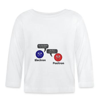 I Antimatter Electron Positron Geschenkidee lustig - Baby Bio-Langarmshirt - Weiß - Vorne