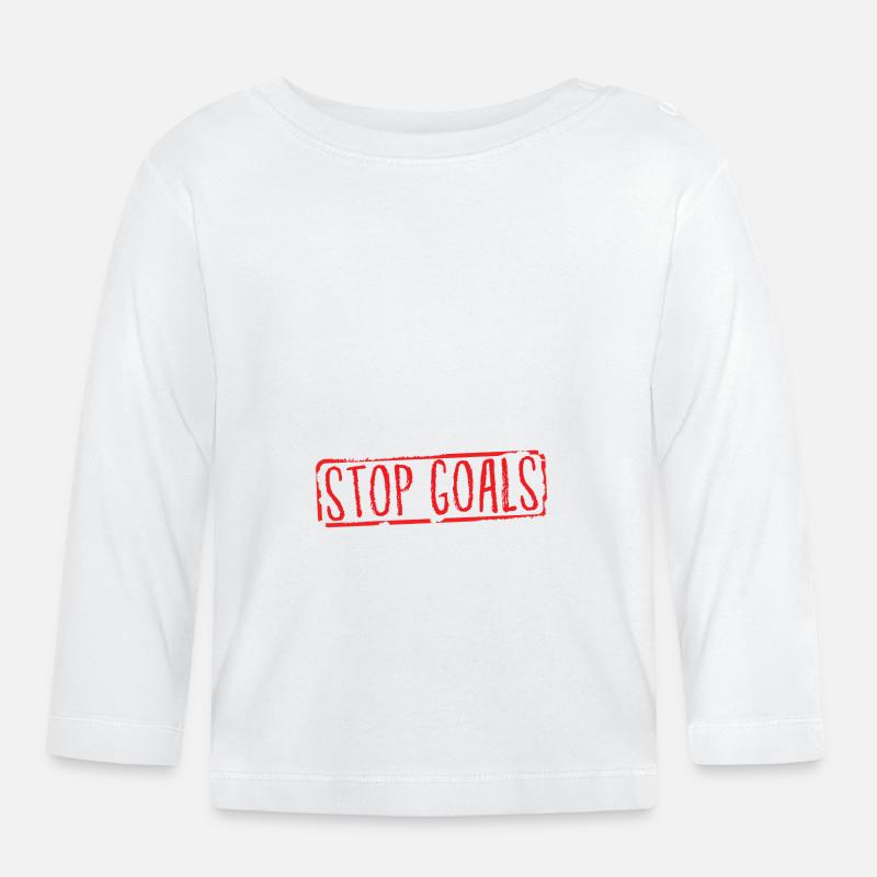 Lacrosse - Eat Sleep Stop Goals Repeat - T-shirt manches longues bio Bébé - blanc