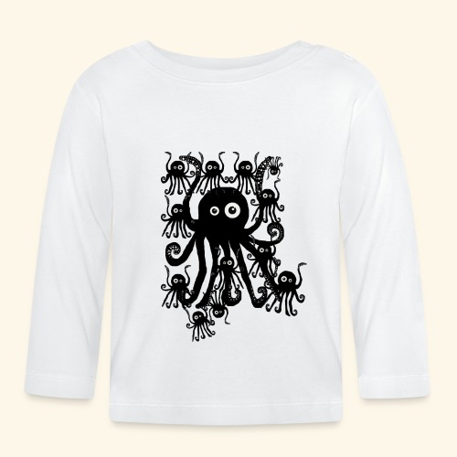 Sweet Octopi by BlackenedMoonArts - Langærmet babyshirt af  økologisk bomuld