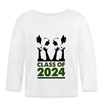 class of 2024 - Organic Baby Long Sleeve T-Shirt - white - Front