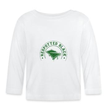Snooker Respected Noir - T-shirt manches longues bio Bébé - blanc - Devant