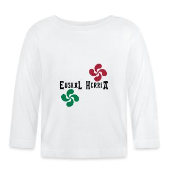 Euskal Herria - Lauburu - T-shirt manches longues bio Bébé - blanc - Devant