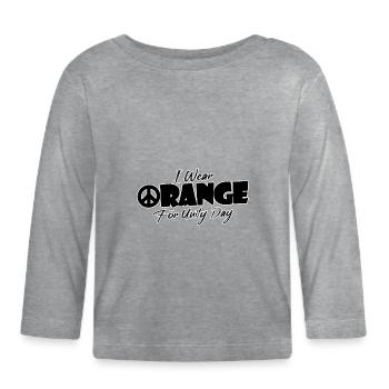 Contre l’intimidation en milieu de travail Soyez bien conciliant - T-shirt manches longues bio Bébé - gris chiné - Devant