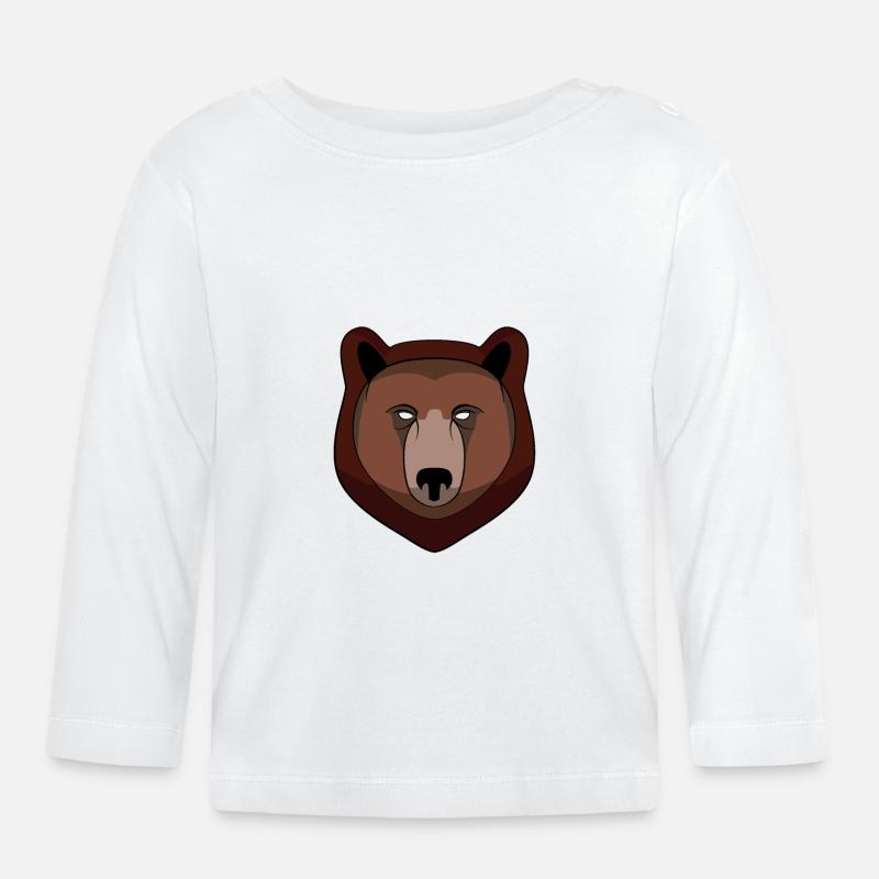 Ours - T-shirt manches longues bio Bébé - blanc