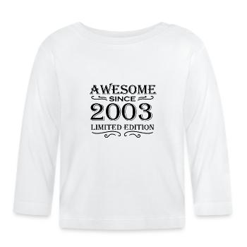 2003 - Né en 2003 - T-shirt manches longues bio Bébé - blanc - Devant