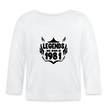 1981 - Jahrgang 1981 - Baby Bio-Langarmshirt - Weiß - Vorne