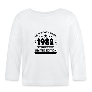 Année de construction 1982 - né en 1982 - T-shirt manches longues bio Bébé - blanc - Devant