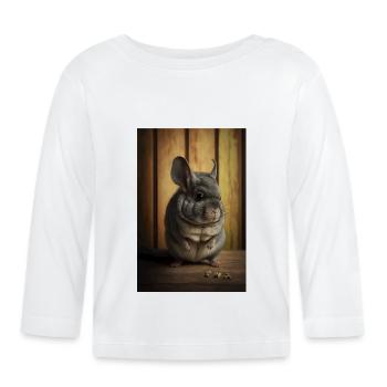 Chinchilla Realistisch Tier - Baby Bio-Langarmshirt - Weiß - Vorne