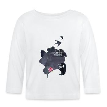 Wasser liebe , Liebe zum See Outdoorfreund - Baby Bio-Langarmshirt - Weiß - Vorne