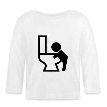 Vomissements Puck malade - T-shirt manches longues bio Bébé - blanc - Devant