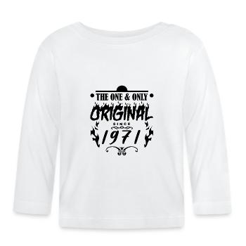 1971 - Baujahr 1971 - Jahrgang 1971 - Baby Bio-Langarmshirt - Weiß - Vorne