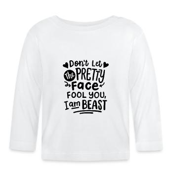 Kinder Humor Kleinkind - Baby Bio-Langarmshirt - Weiß - Vorne