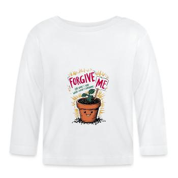 Excuses de jardin - T-shirt manches longues bio Bébé - blanc - Devant