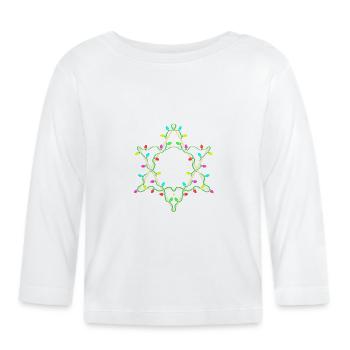 Hanoukka Hanoukka Hanoukka - T-shirt manches longues bio Bébé - blanc - Devant