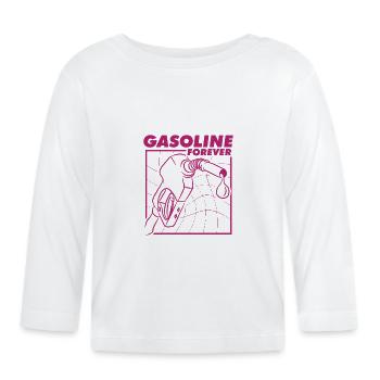 Gasoline Forever Klassisches Autofan Design - Baby Bio-Langarmshirt - Weiß - Vorne
