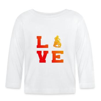 Compact motocross design for motocross - Organic Baby Long Sleeve T-Shirt - white - Front