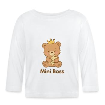 Baby Kronbär - Baby Bio-Langarmshirt - Weiß - Vorne