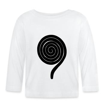 Nine 9th Birthday - Organic Baby Long Sleeve T-Shirt - white - Front