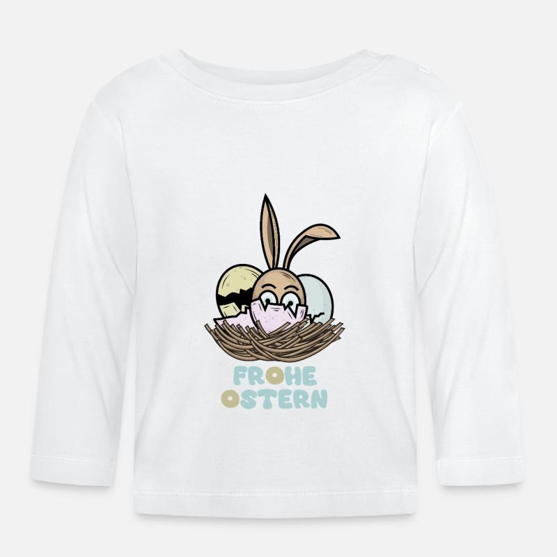 Joyeuses Pâques - T-shirt manches longues bio Bébé - blanc