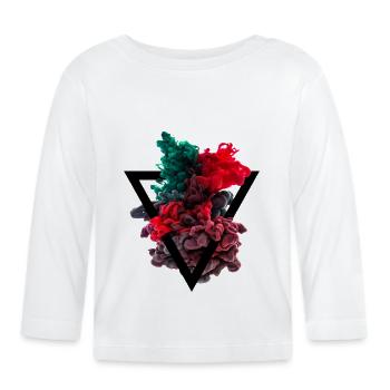 Farbe und Wasser - Baby Bio-Langarmshirt - Weiß - Vorne