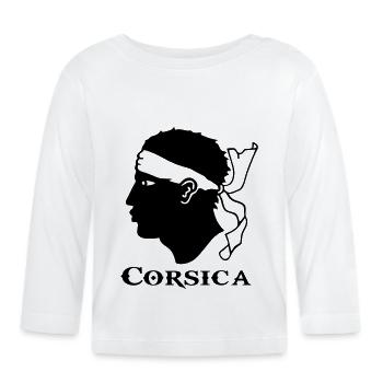 corsica Korsika - Baby Bio-Langarmshirt - Weiß - Vorne