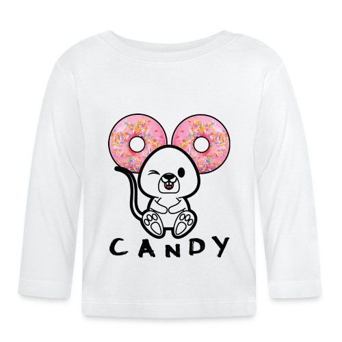 Donutmaus candy - Baby Bio-Langarmshirt