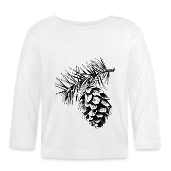 Cône - T-shirt manches longues bio Bébé - blanc - Devant