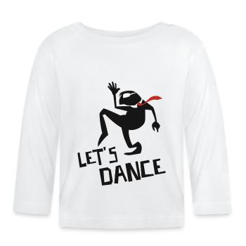 Lass uns tanzen - Baby Bio-Langarmshirt - Weiß - Vorne