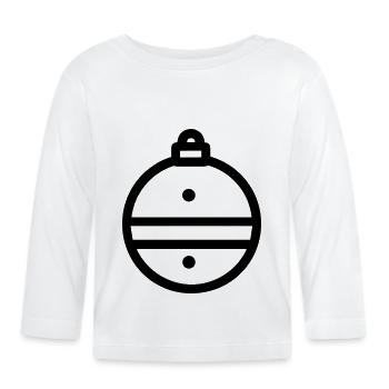 Boule de Noël - T-shirt manches longues bio Bébé - blanc - Devant