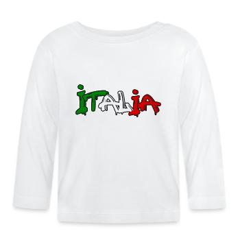italia - T-shirt manches longues bio Bébé - blanc - Devant