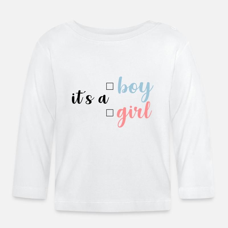 boyorgirl - T-shirt manches longues bio Bébé - blanc