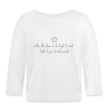 Écoutez votre cœur - T-shirt manches longues bio Bébé - blanc - Devant