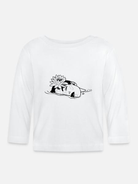 Lotus - Baby Bio-Langarmshirt - Weiß