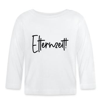 Elternzeit - Baby Bio-Langarmshirt - Weiß - Vorne