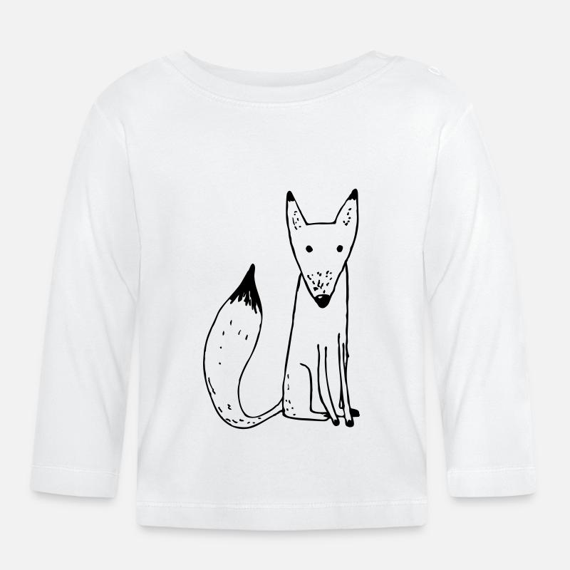 renard5mam - Baby Bio-Langarmshirt - Weiß