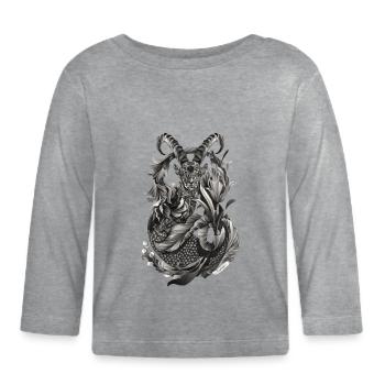 Capricorn Zodiac - Organic Baby Long Sleeve T-Shirt - heather grey - Front