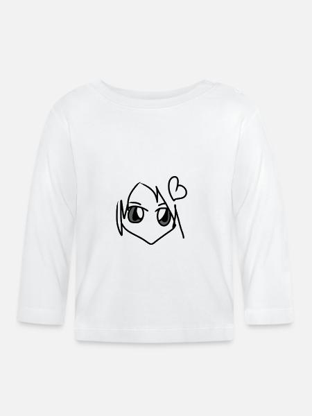 Manga - Baby Bio-Langarmshirt - Weiß