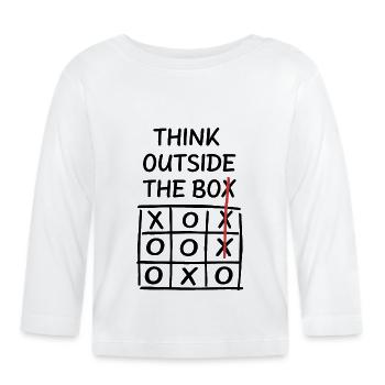 Think Outside The Box - Tik Tak Toe - Organic Baby Long Sleeve T-Shirt - white - Front