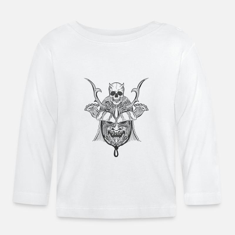SAMURAI ver 2 - Baby Bio-Langarmshirt - Weiß