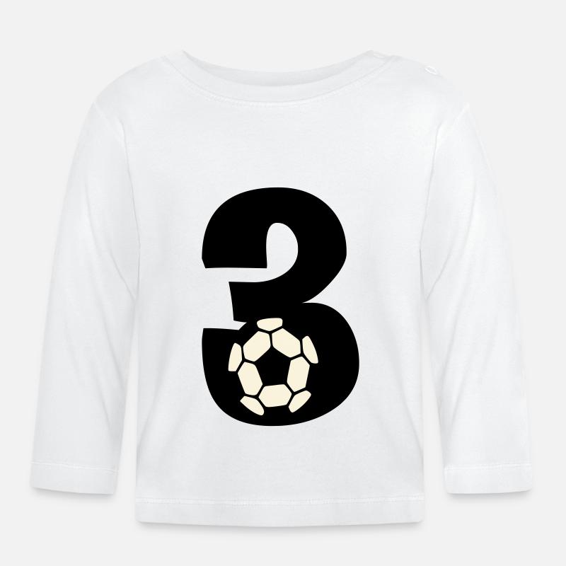 Ich bin schon 3! - Baby Bio-Langarmshirt - Weiß