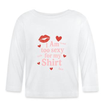 Playful confident emphasis - Organic Baby Long Sleeve T-Shirt - white - Front