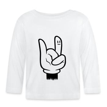 Rock You - T-shirt manches longues bio Bébé - blanc - Devant