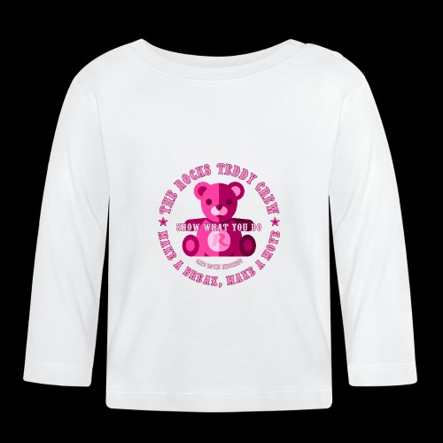 Rocks Teddy Crew - Pink - Bio-shirt met lange mouwen voor baby’s