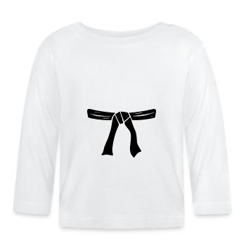 Judo Belt Symbol Judoka - Organic Baby Long Sleeve T-Shirt - white - Front