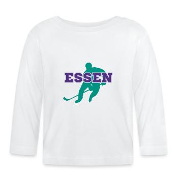 Essen, meine Stadt! - Baby Bio-Langarmshirt - Weiß - Vorne